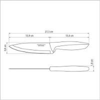 Faca Chef Tramontina Em Aço Inox 6" Preto Plenus - 3