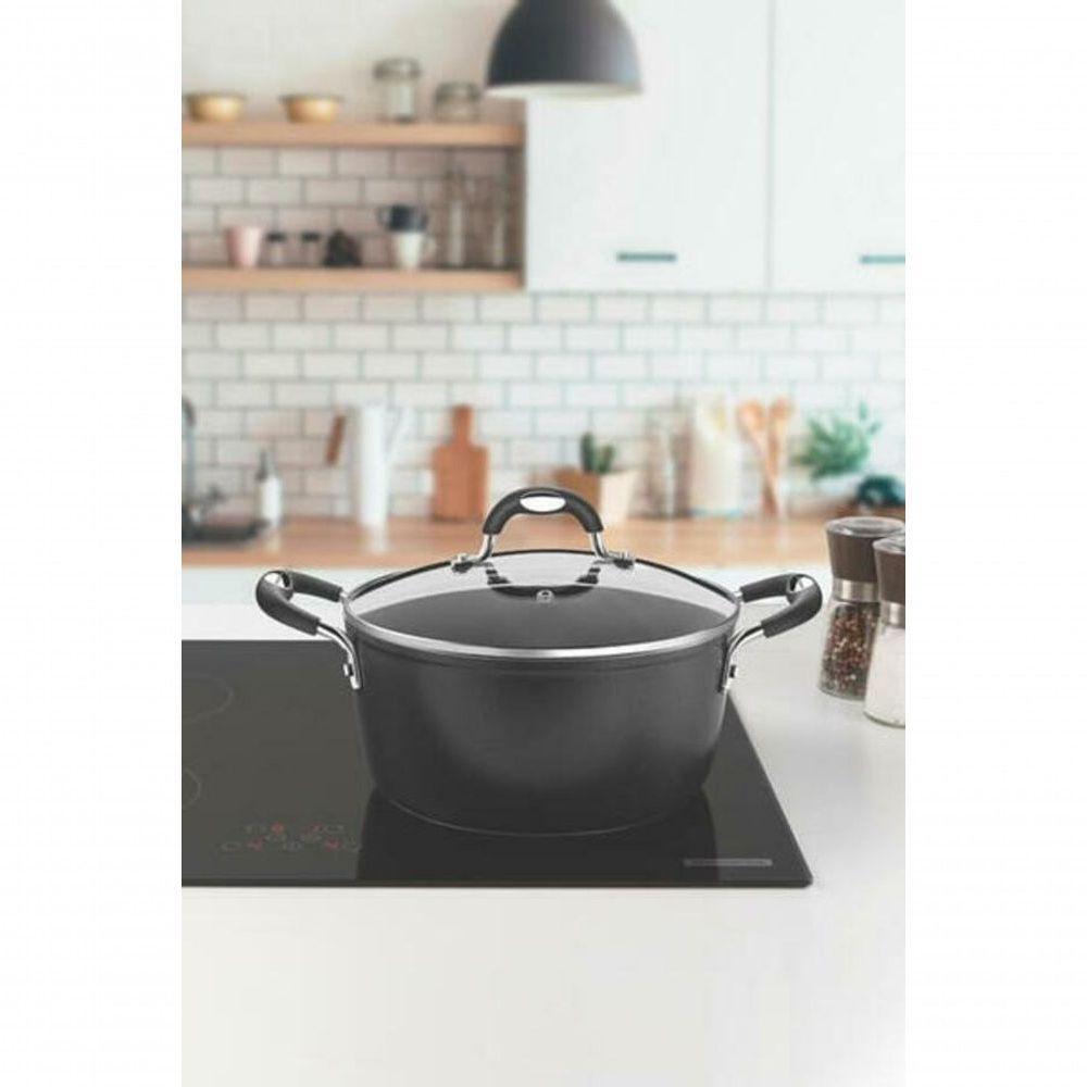 Caçarola Tramontina Mônaco Induction Com Revestimento Antiaderente Starflon Premium Preto Com Tampa 22cm - 3