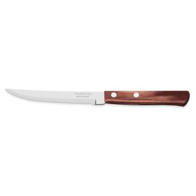 Faca Para Churrasco Tramontina 5 Inox Cabo Polywood Vermelho