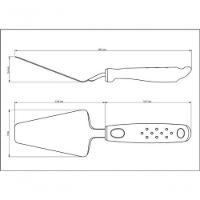 Espátula Para Pizza Tramontina Utilitá Em Aço Inox Preta - 2
