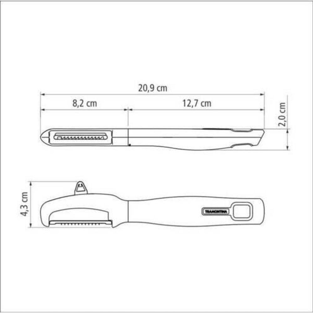 Descascador Tramontina Verano Lâmina Aço Inox Com Corte Julienne ônix - 2