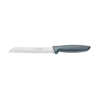 Faca Para Pão Tramontina Plenus 7" Inox Polipropileno Cinza