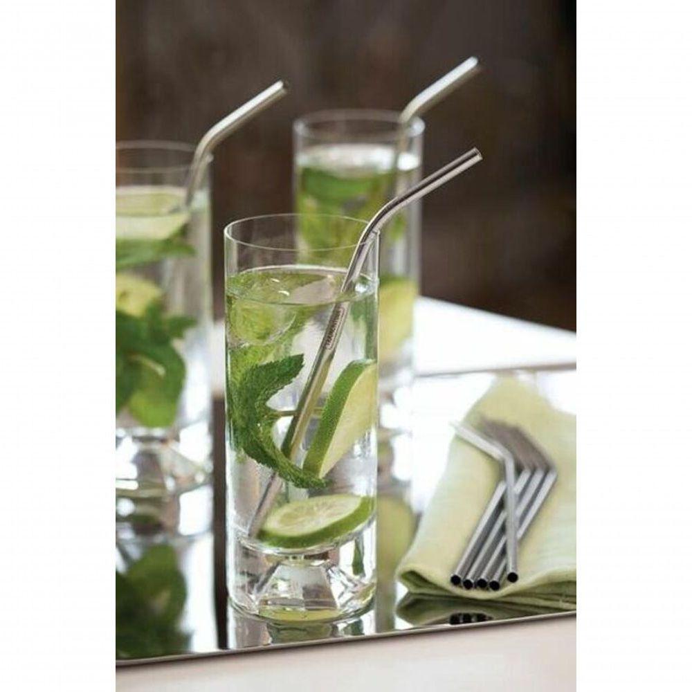 Jogo De Canudos Tramontina Em Aço Inox Com Escova 5 Peças - 2