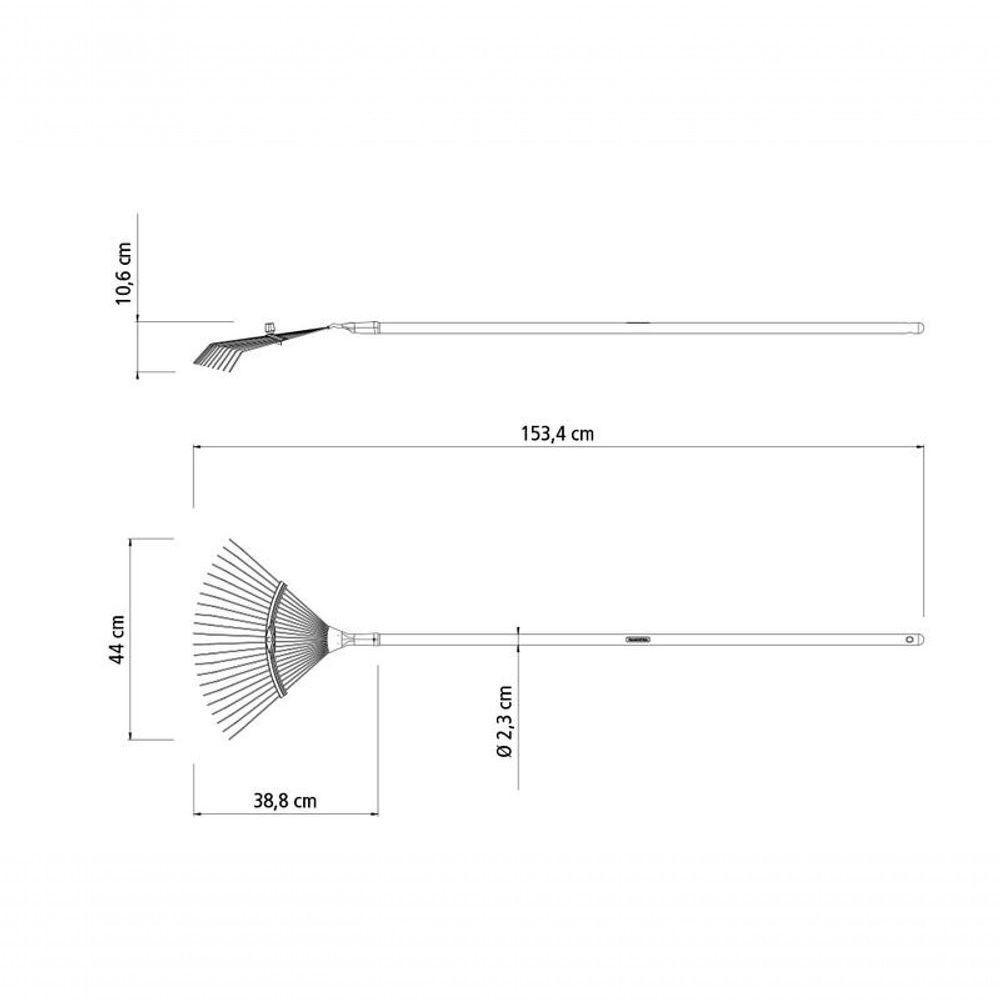 Vassoura Regulável Tramontina Em Aço Com 22 Dentes Arame E Cabo De Madeira 120cm - 3