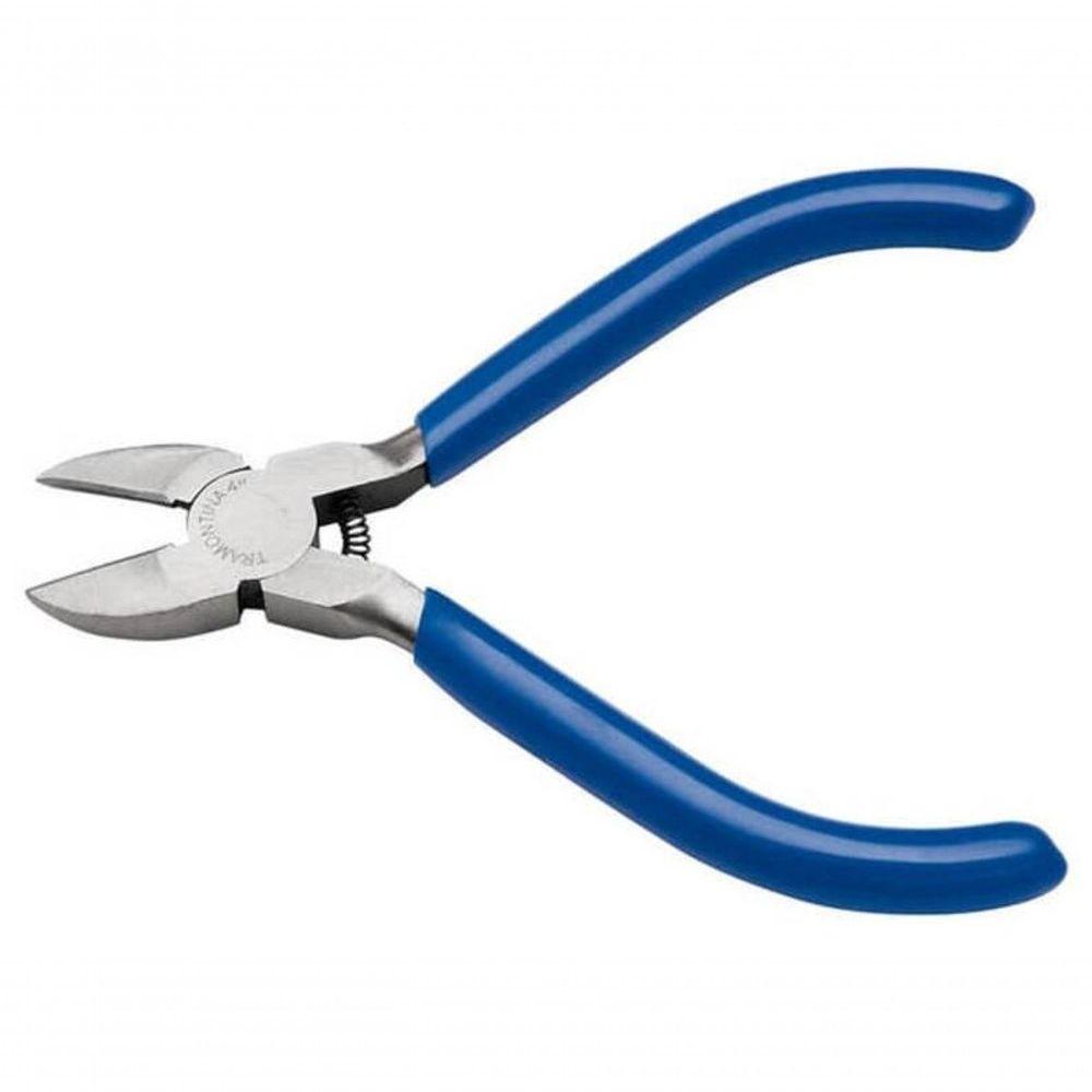 Alicate Com Corte Diagonal 4" Tramontina Basic Aço Especial Com Empunhadura Em Pvc Azul - 1