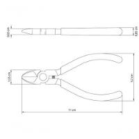 Alicate Com Corte Diagonal 4" Tramontina Basic Aço Especial Com Empunhadura Em Pvc Azul - 2