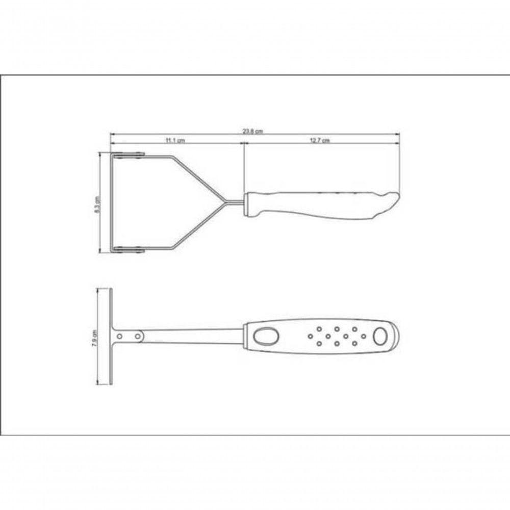 Amassador De Batatas Tramontina Utilitá Aço Inox Preto - 2