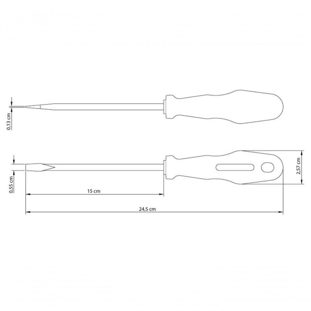 Chave De Fenda Tramontina Master Yellow Com Ponta Chata 3-16x6" - 3