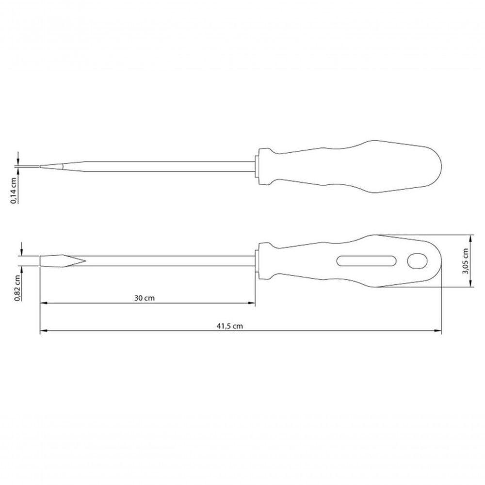 Chave De Fenda Tramontina Master Yellow 5-16x12" Com Ponta Chata - 3