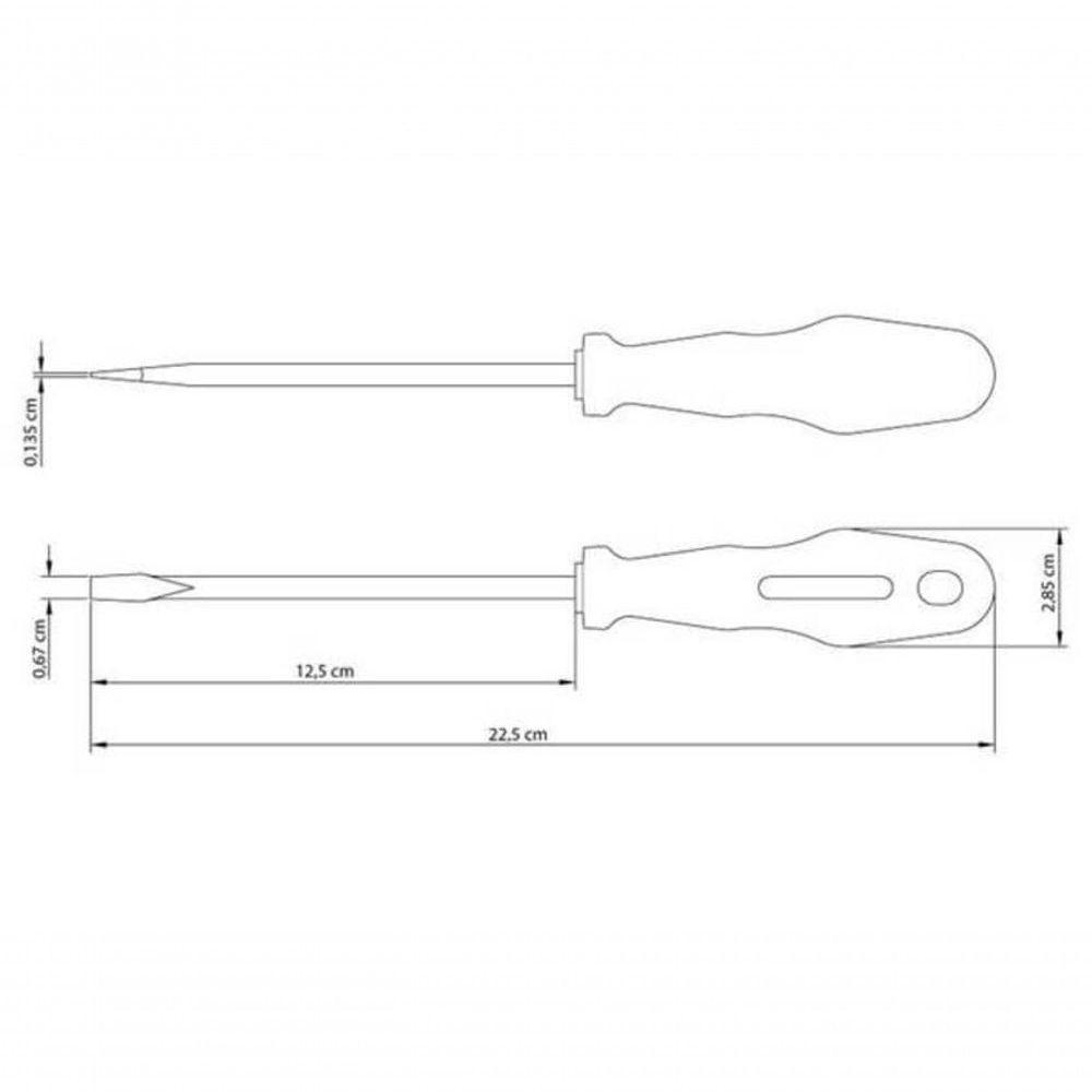 Chave De Fenda Tramontina Master Yellow Com Ponta Chata 1-4x5" - 3