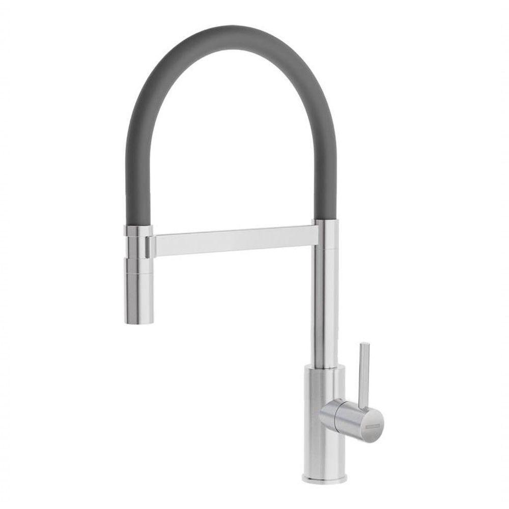 Torneira Tramontina Versatile Black Em Aço Inox Com Mangueira Flexível E Bica Giratória 360° - 1