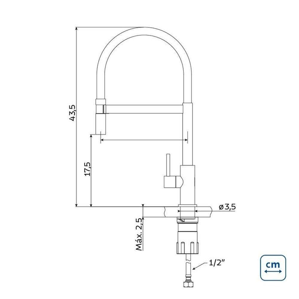 Torneira Tramontina Versatile Black Em Aço Inox Com Mangueira Flexível E Bica Giratória 360° - 2