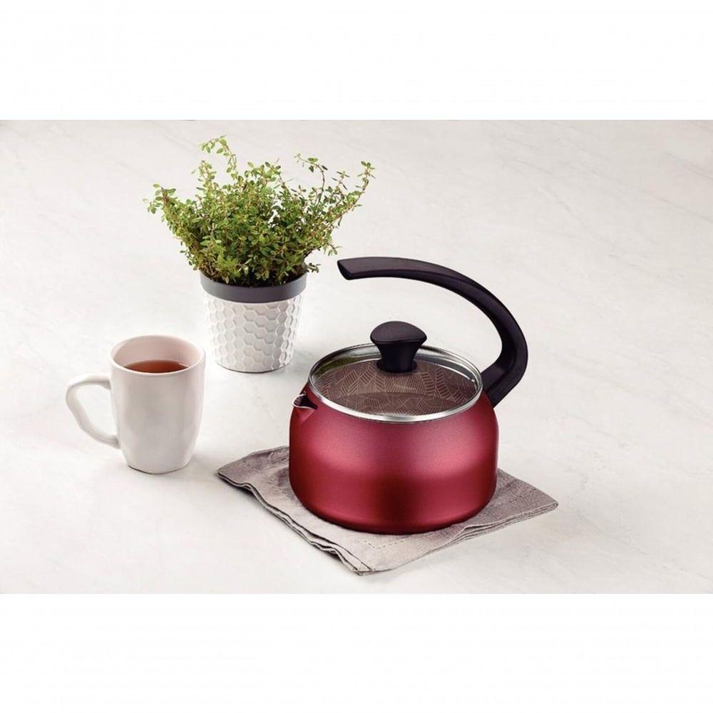 Chaleira Tramontina Em Alumínio 1,9 L Com Revestimento Antiaderente Vermelha - 2