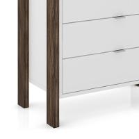 Gaveteiro Com 4 Gavetas Multimóveis Cr25006 Branco/Nogal - 2