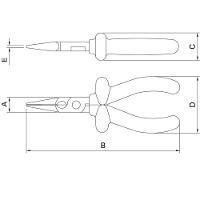 Alicate Meia Cana Isolado 6" Tramontina Pro - Iec 60900 - 3