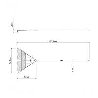 Vassoura Plástica Tramontina Laranja Com 22 Dentes E Cabo De Madeira 120cm - 3