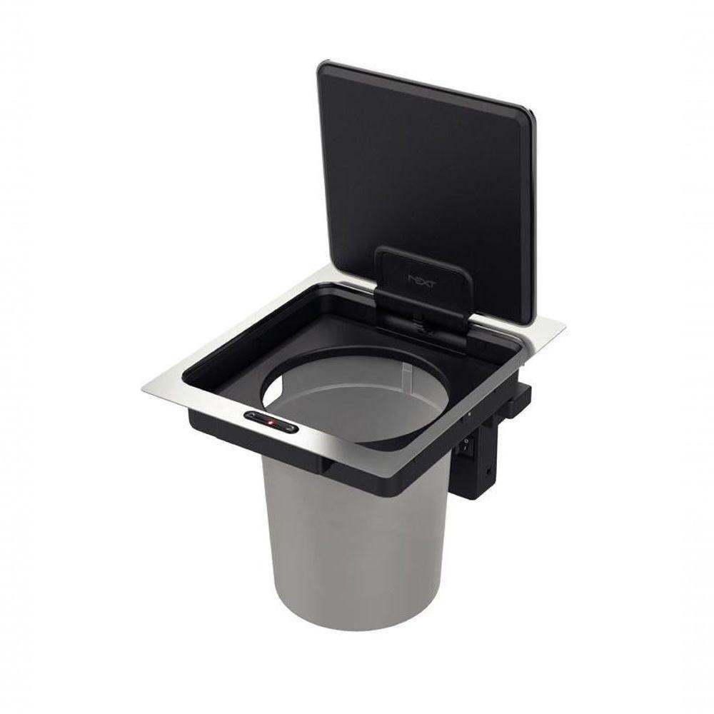 Lixeira De Embutir Com Sensor Tramontina Next Em Inox Com Balde Plástico 5 Litros - 4