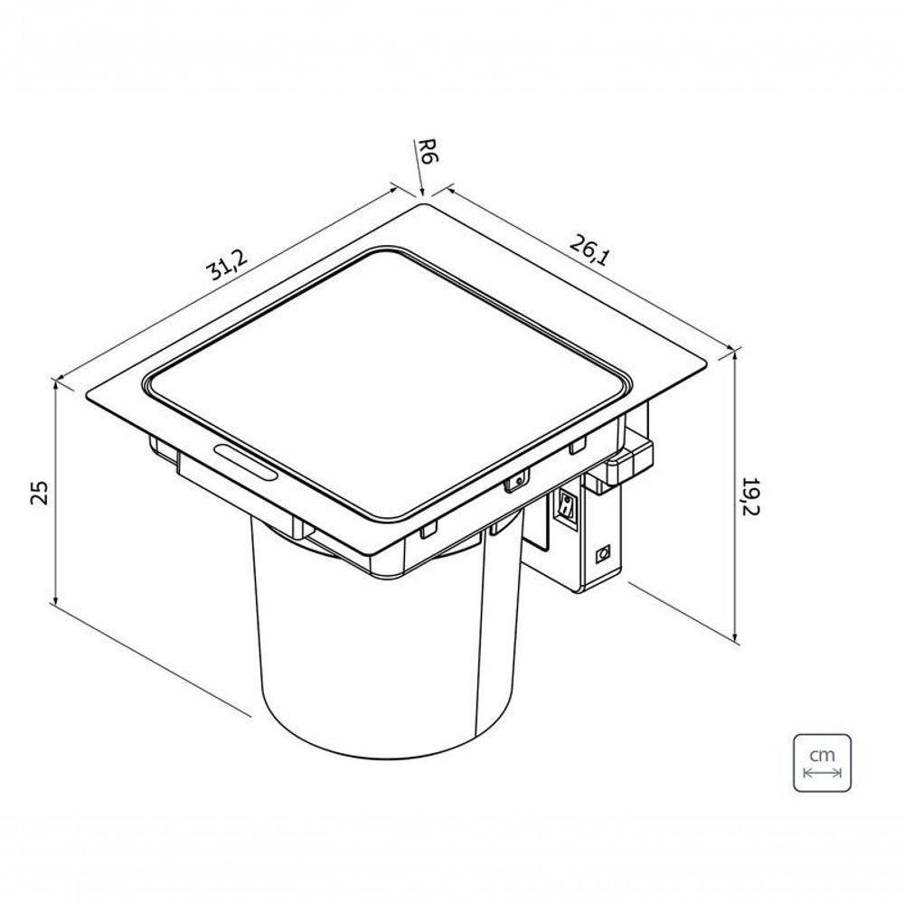 Lixeira De Embutir Com Sensor Tramontina Next Em Inox Com Balde Plástico 5 Litros - 5