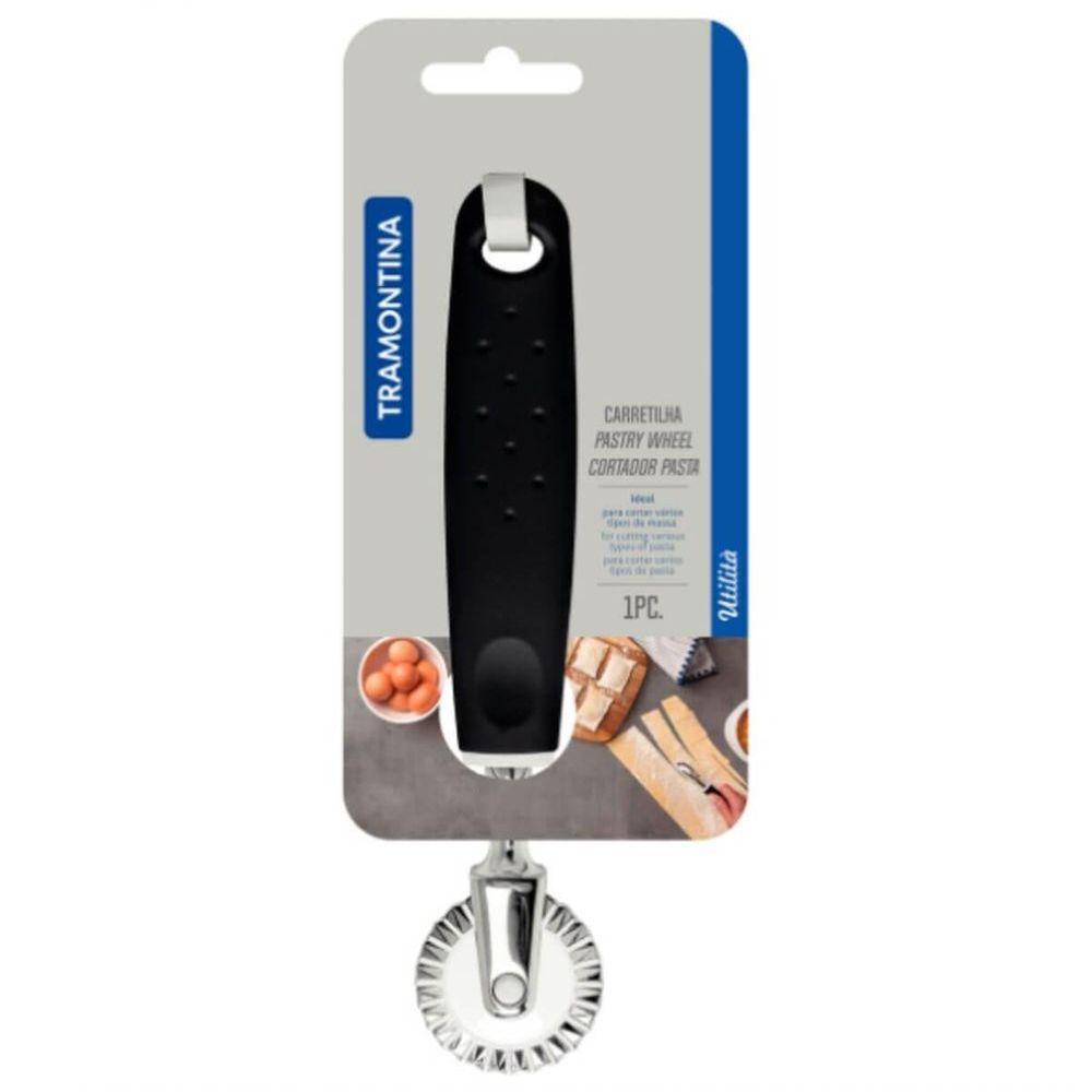 Carretilha De Corte Tramontina Utilità Zamak Cromado Preta - 2