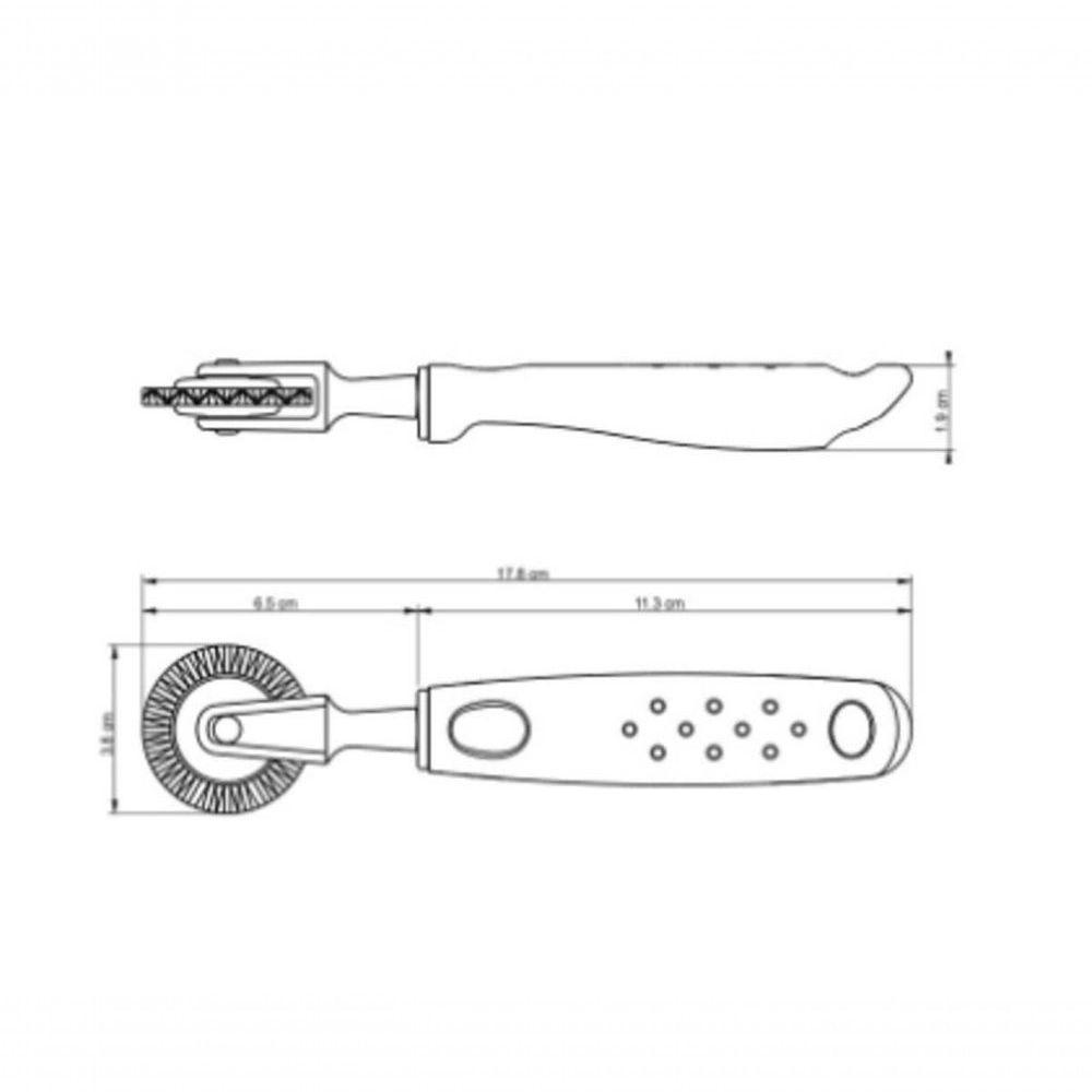 Carretilha De Corte Tramontina Utilità Zamak Cromado Preta - 3