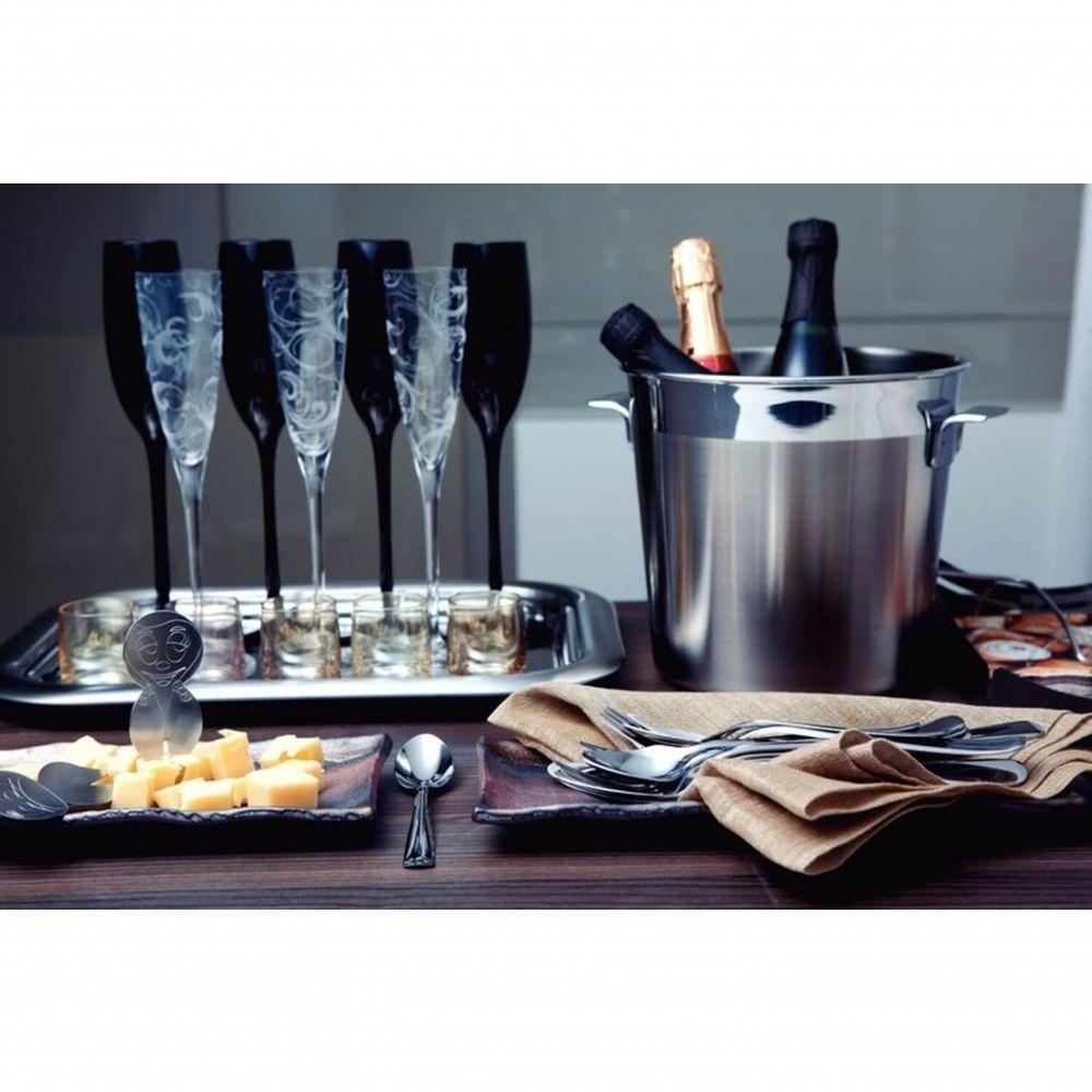 Balde De Gelo Tramontina Cosmos 14cm Em Aço Inox Fosco Com Borda Em Brilho - 2