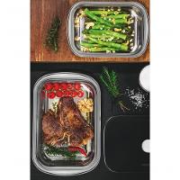 Assadeira Retangular Tramontina Cosmos 43cm Em Aço Inox Com Tampa De Vidro - 2