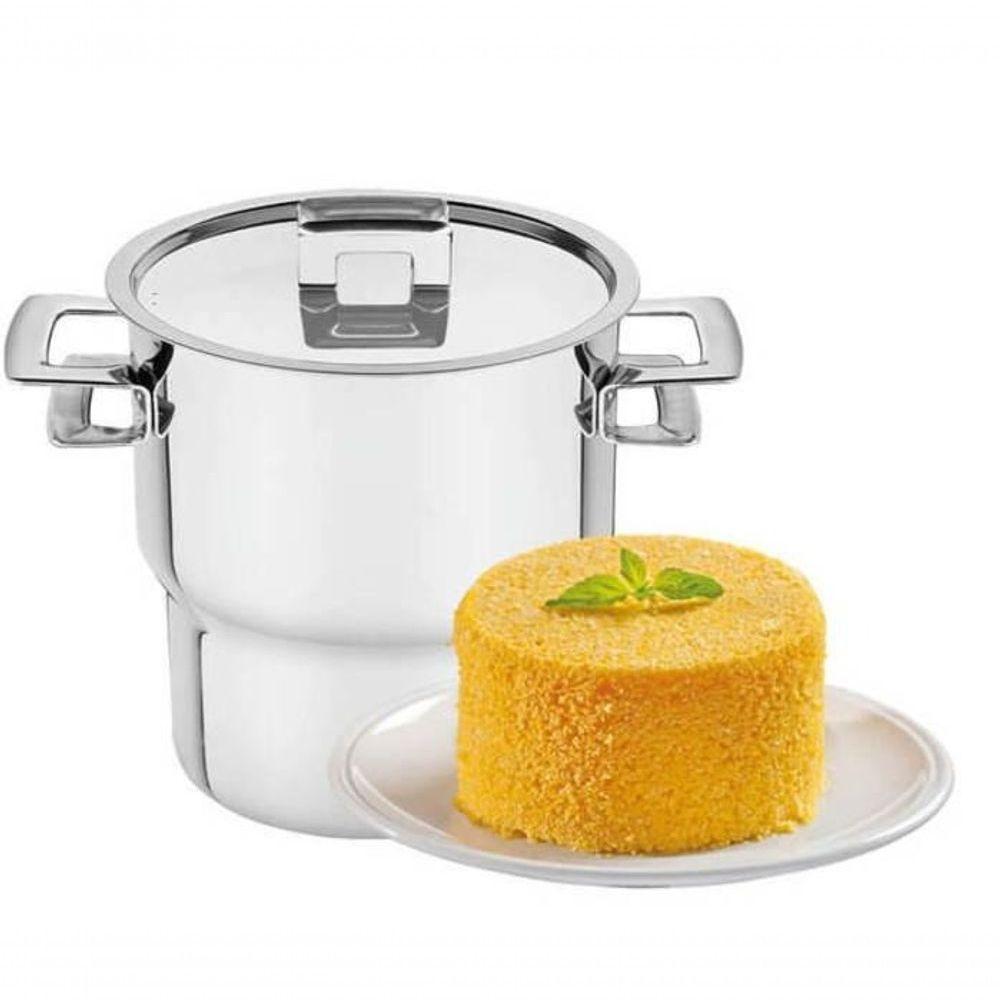 Cuscuzeira Tramontina Brava Em Aço Inox Com Alças E Tampa 14 Cm 2,1 L - 1