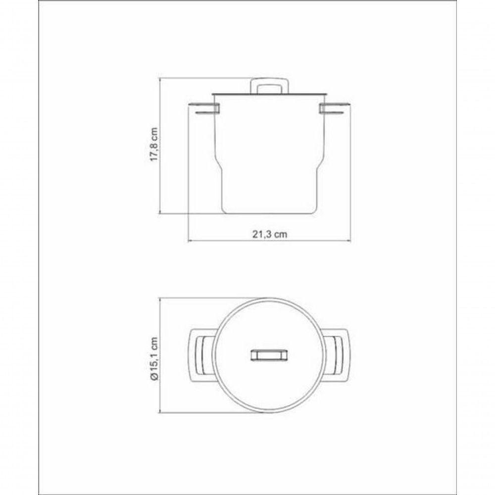 Cuscuzeira Tramontina Brava Em Aço Inox Com Alças E Tampa 14 Cm 2,1 L - 4
