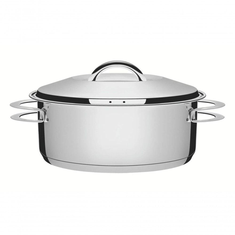 Caçarola Rasa Tramontina Solar 28cm Em Aço Inox - 1