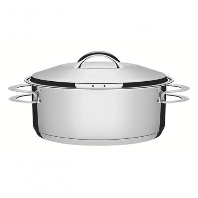 Caçarola Rasa Tramontina Solar 28cm Em Aço Inox