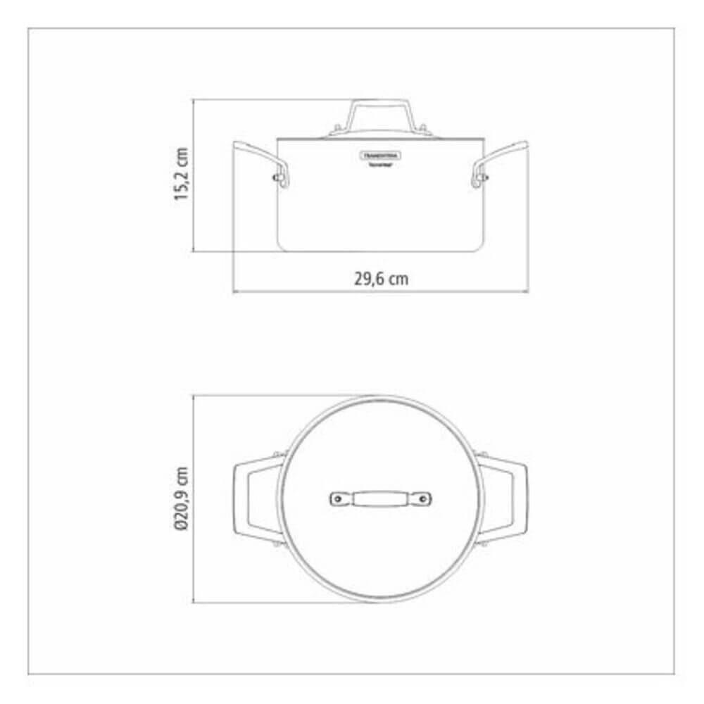 Caçarola Funda Tramontina Grano 20cm Em Inox Com Corpo Triplo - 5