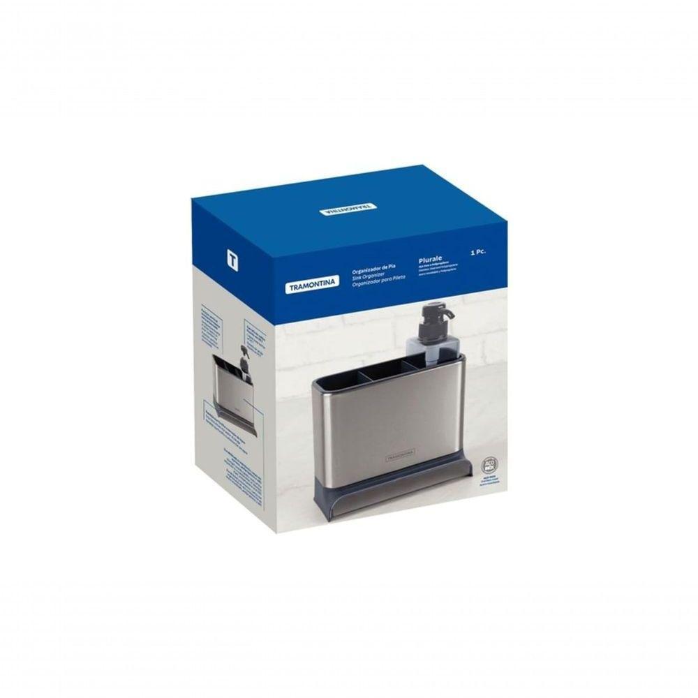 Organizador De Pia Tramontina Plurale Em Plástico E Aço Inox - 3