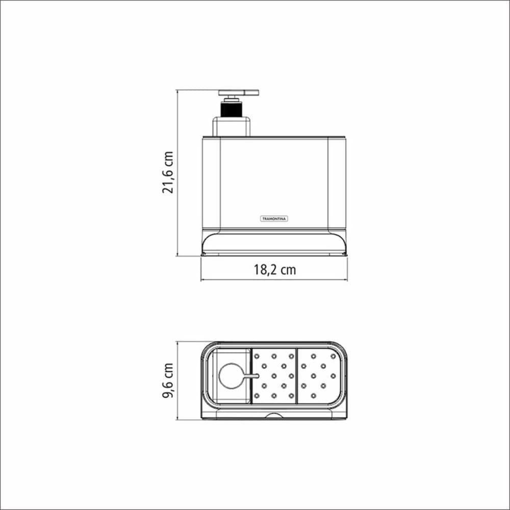 Organizador De Pia Tramontina Plurale Em Plástico E Aço Inox - 4
