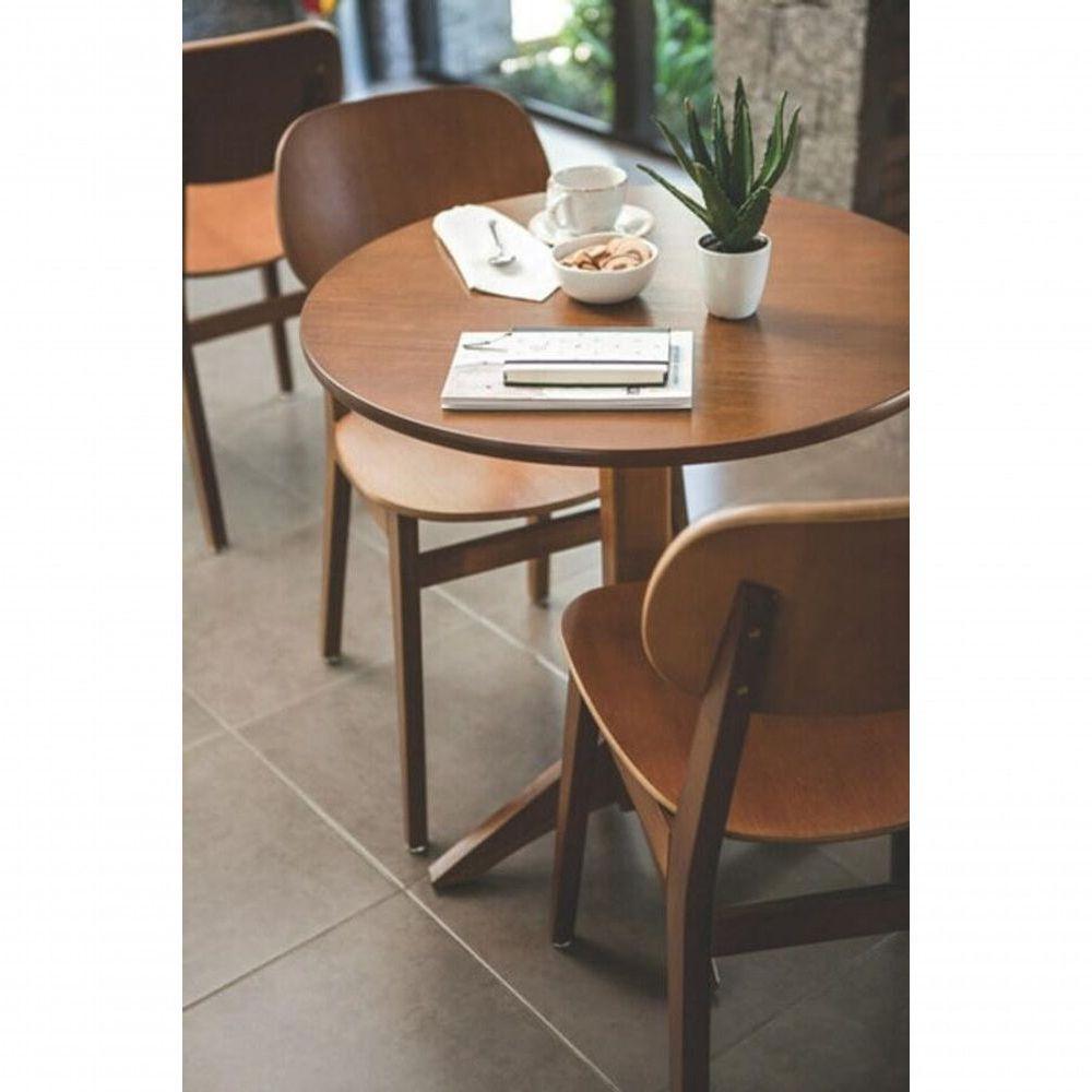 Mesa De Madeira Tramontina London Coluna Central Quadrada Em Tauarí 4 Lugares 60cm - 1