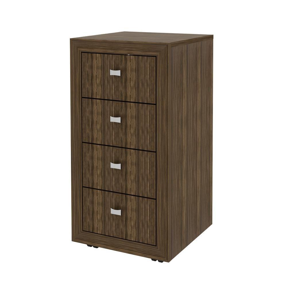 Gaveteiro Com 4 Gavetas Multimóveis Cr25035 Nogal - 2