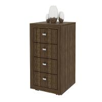 Gaveteiro Com 4 Gavetas Multimóveis Cr25035 Nogal - 4