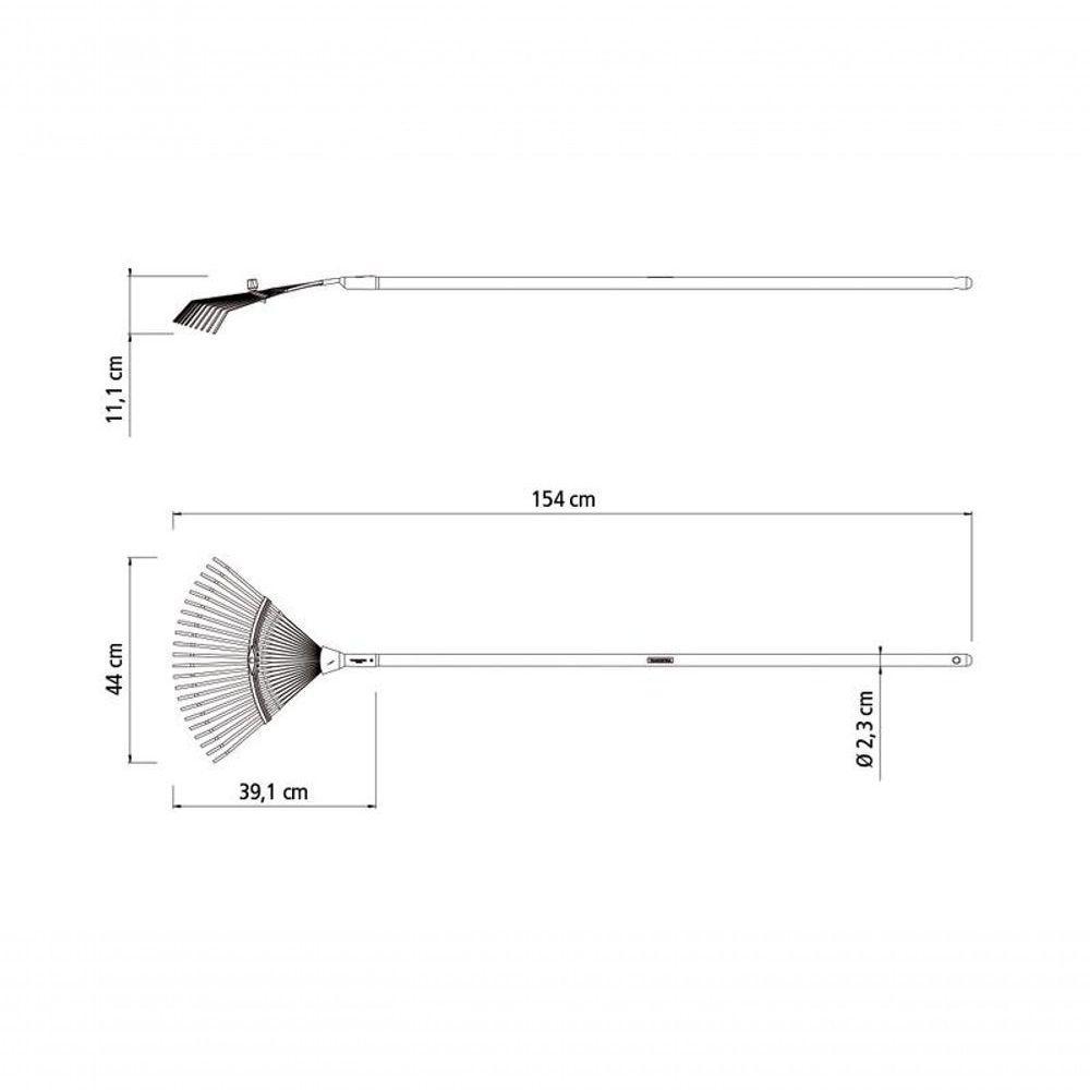 Vassoura Regulável Tramontina Em Aço Com 22 Dentes Tipo Palheta E Cabo De Madeira 120cm - 3