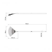 Vassoura Regulável Tramontina Em Aço Com 22 Dentes Tipo Palheta E Cabo De Madeira 120cm - 3