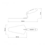 Colher De Pedreiro Tramontina 8 Em Aço Cabo De Madeira - 3