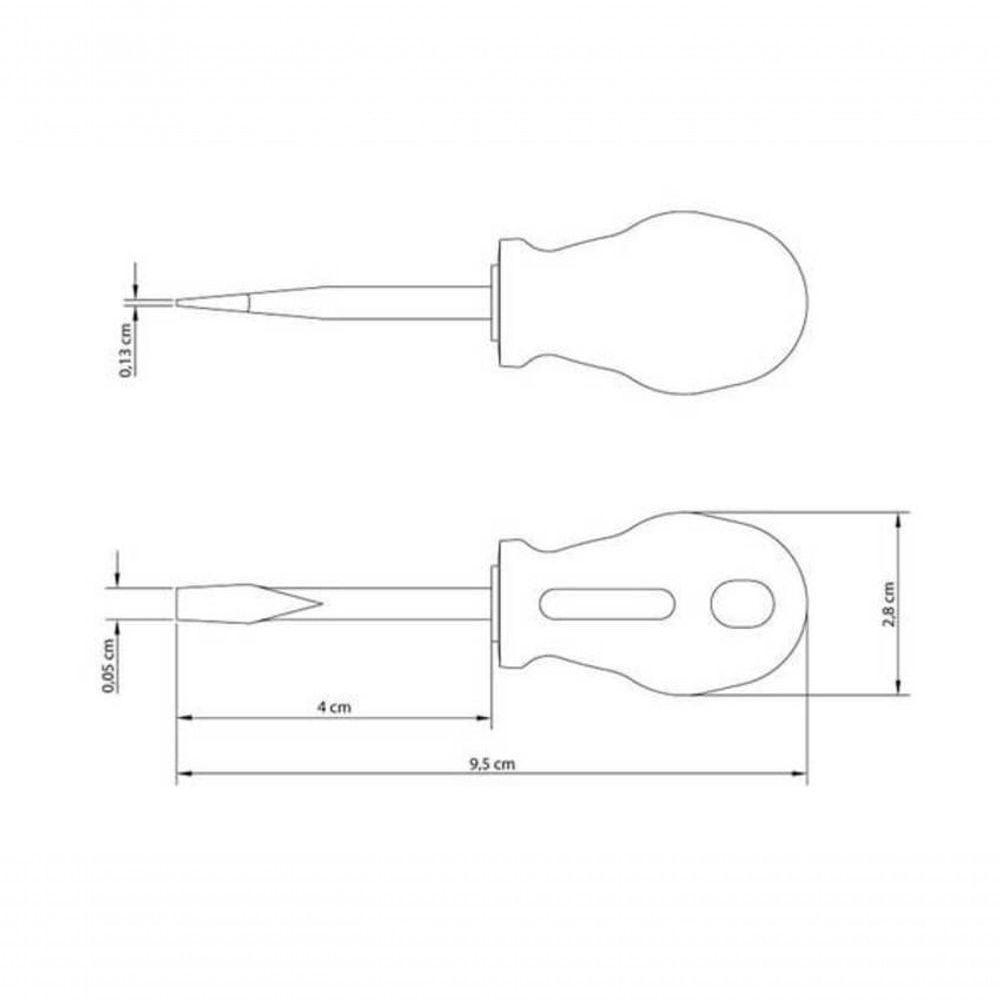 Chave De Fenda Toco Tramontina Master Yellow 3-16x1.1-2" Com Ponta Chata - 2