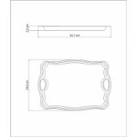 Bandeja Retangular Tramontina Classic 42 X 29cm Em Aço Inox Com Alça - 4