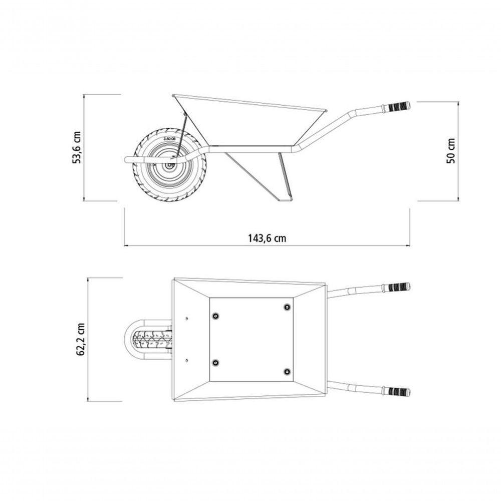 Carrinho De Mão Extraforte Tramontina Pneu Com Câmara Caçamba Metálica Cinza 65 Litros - 4
