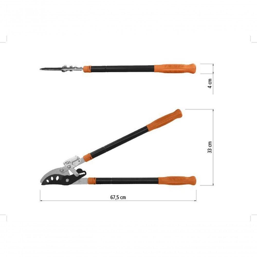 Tesourão De Poda Tramontina Tipo Bypass Em Aço Com Cabos Extensíveis De 46,5 Até 78,5 Cm - 6