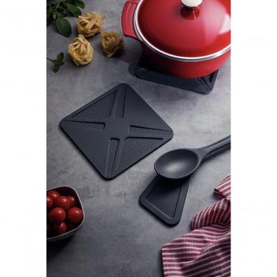 Descanso De Silicone Para Utensílios Lyon Em Silicone Cinza