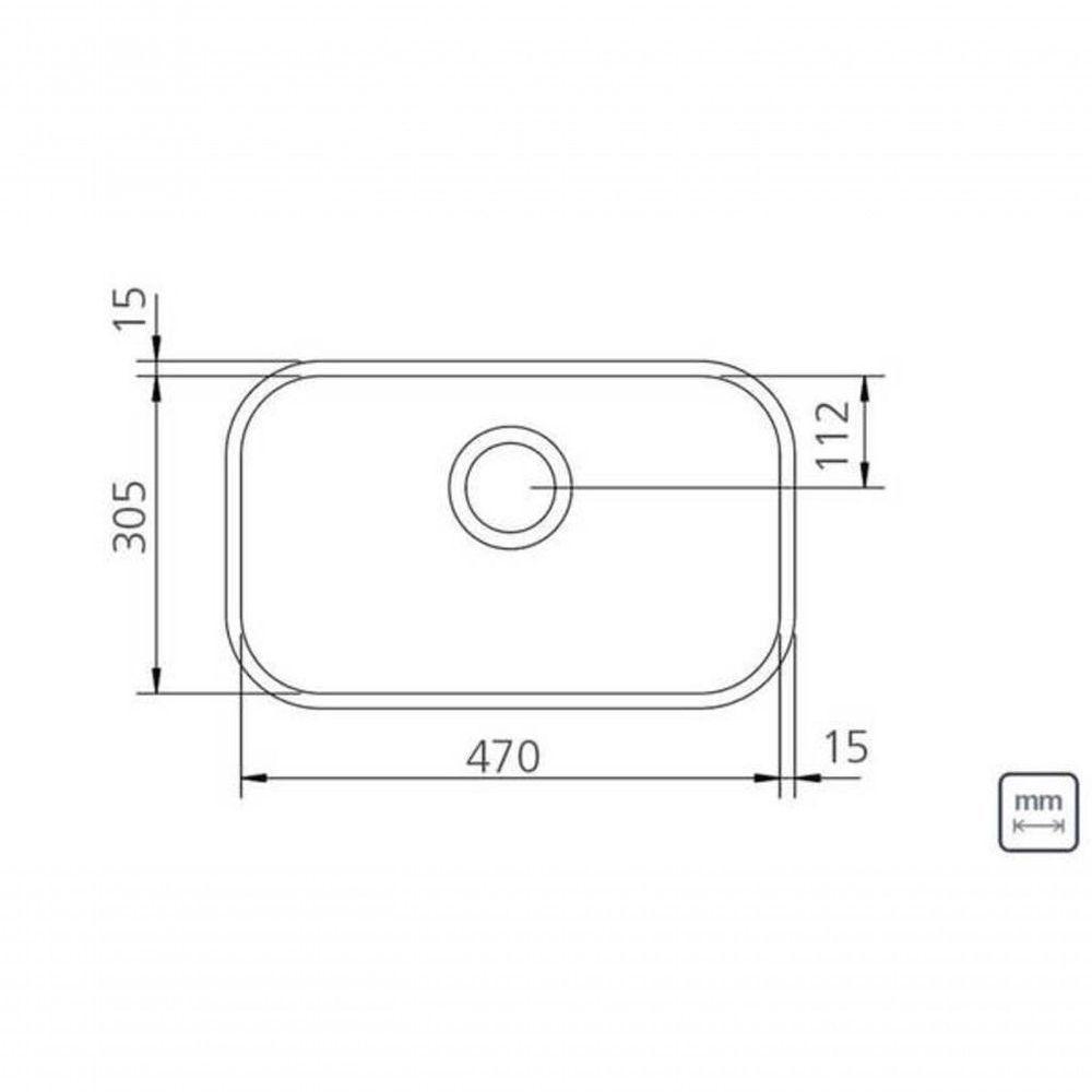 Cuba De Embutir Tramontina Lavínia 47 Bl Em Inox Alto Brilho Com Escape 47x30cm - 2