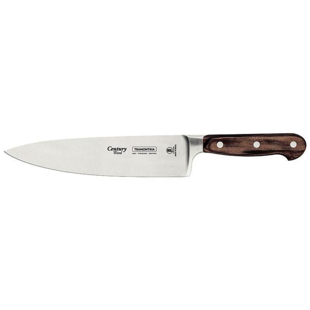 Faca Chef Tramontina 8 Century Wood Castanho - 1
