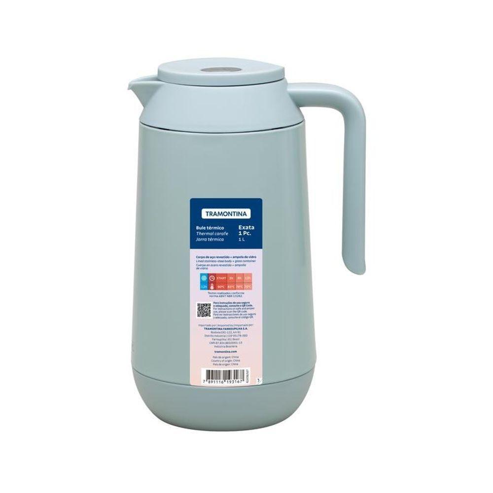 Bule Térmico Tramontina Exata 1 Litro Verde Em Aço Revestido - 4