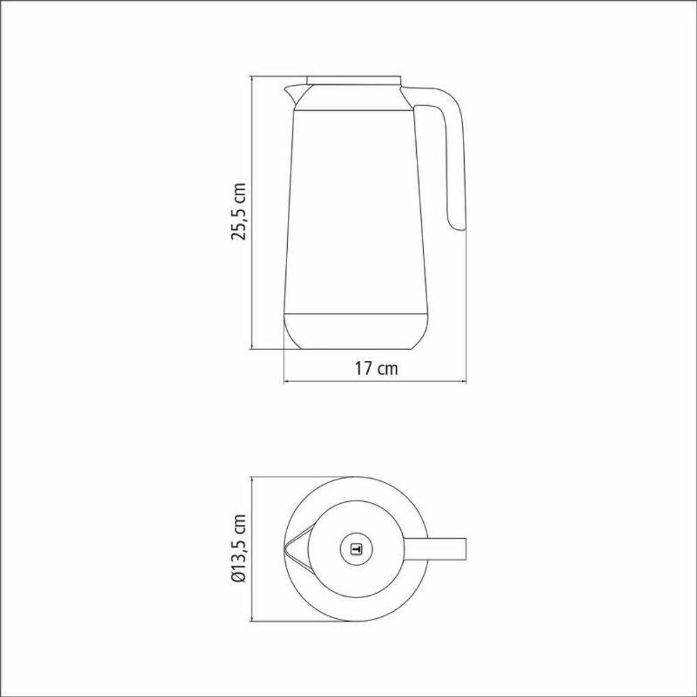 Bule Térmico Tramontina Exata 1 Litro Verde Em Aço Revestido - 5