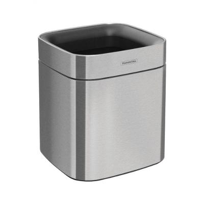 Lixeira Sem Tampa Tramontina Square Aço Inox Acetinado 8 L