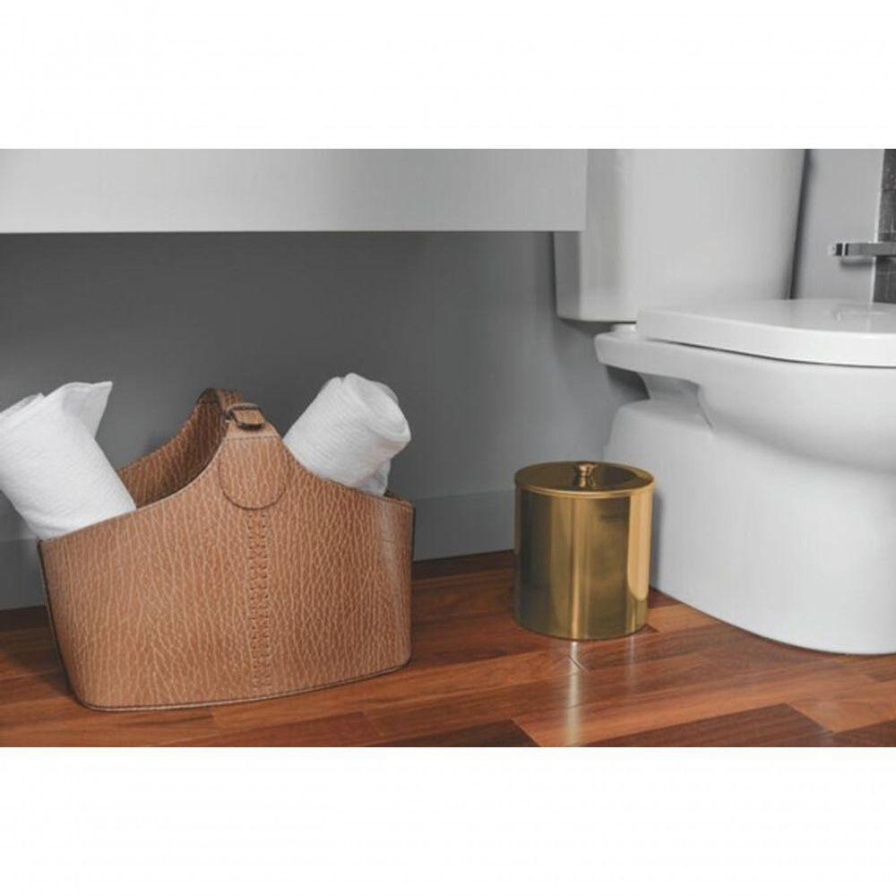 Lixeira Tramontina útil Aço Inox Acabamento Escovado Com Revestimento Gold 5litrositros - 2